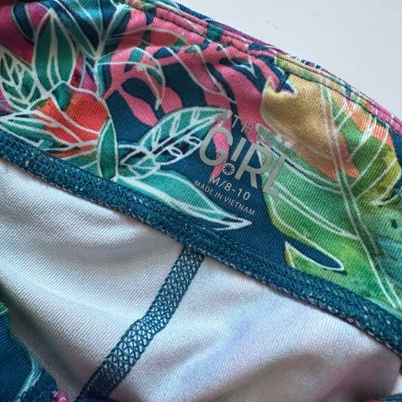 Athleta Girl's Athletic Capri Leggings - Floral Tropical Print - Size M - Picture 5 of 7
